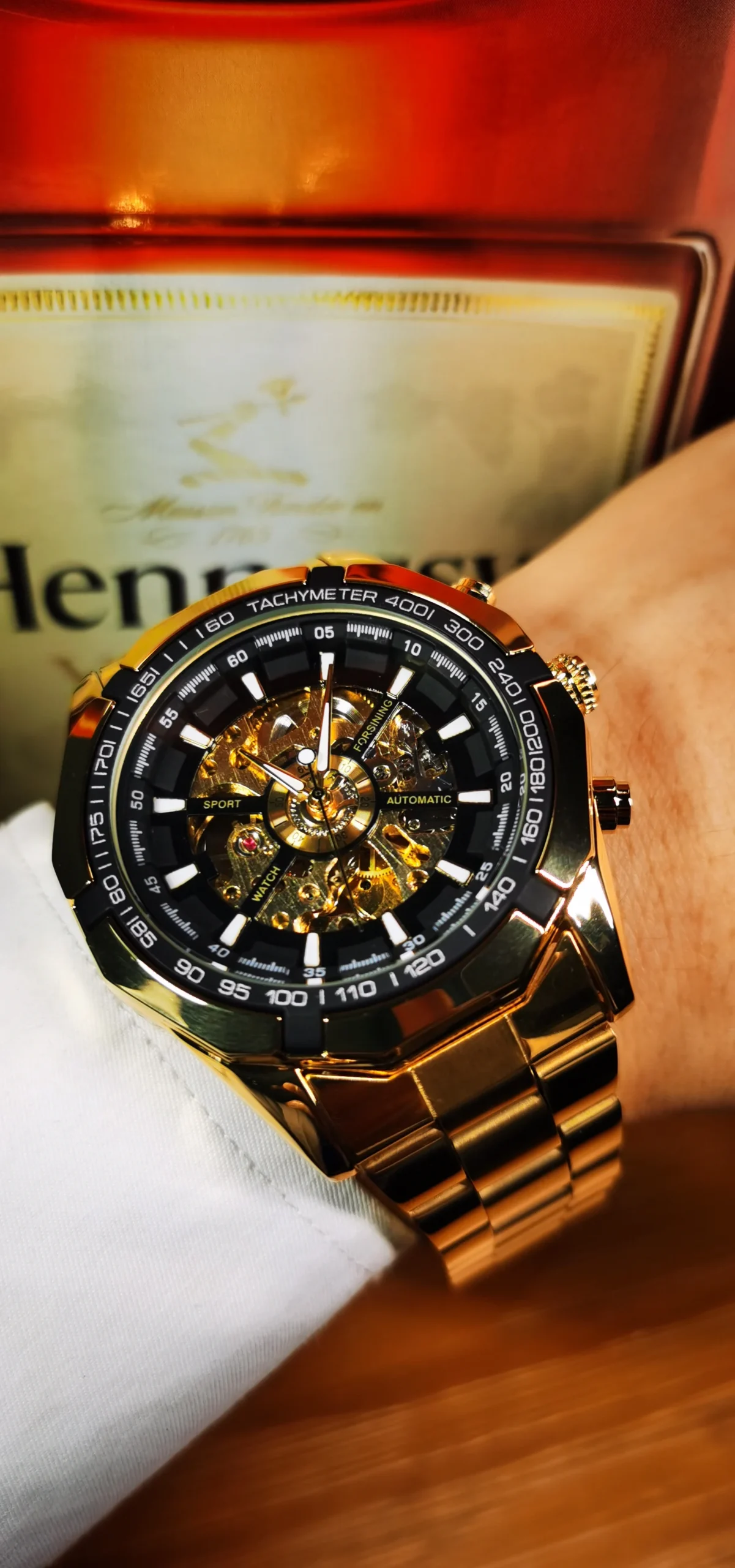 WINNER Classic Skeleton Watch for Men Luminous Hands Mechanical Watches Stainless Steel Strap Luxury Brand Forsining Wristwatch - Image 26