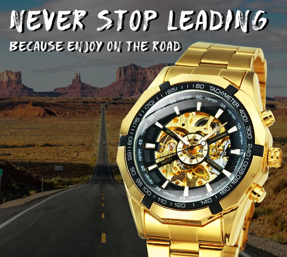 WINNER Classic Skeleton Watch for Men Luminous Hands Mechanical Watches Stainless Steel Strap Luxury Brand Forsining Wristwatch - Image 23